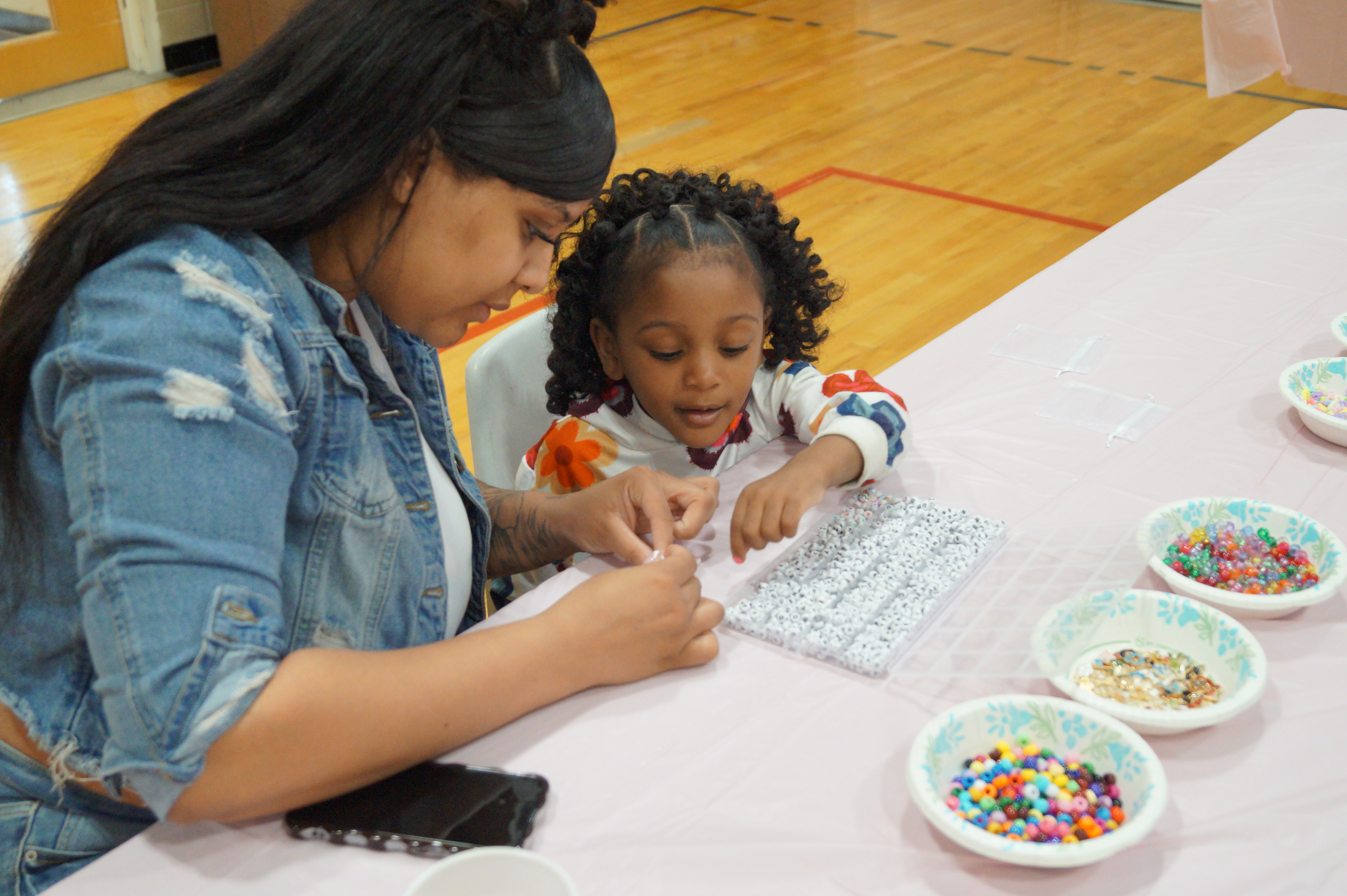Mother & daughter craft togehter
